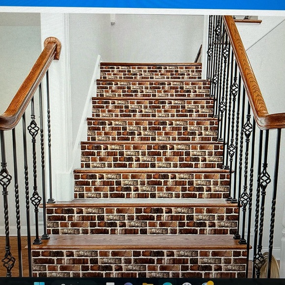 Faux Brick Self Adhesive Wall Sticker Red Brick - Picture 3 of 12